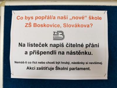 Přání naší škole