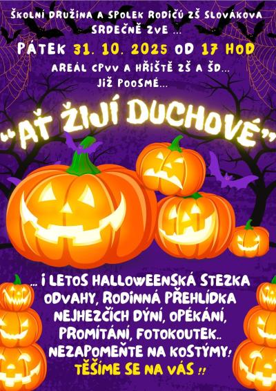 Ať žijí duchové - pozvánka na halloweenskou stezku odvahy
