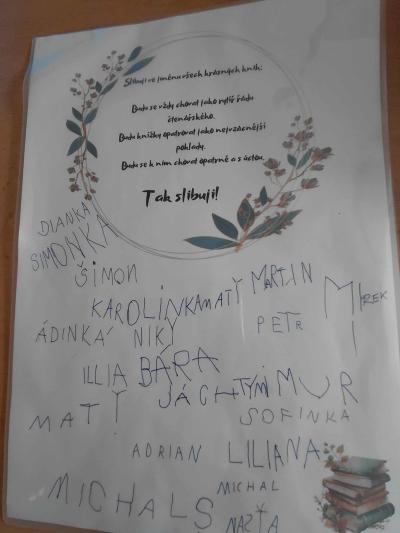 Pasování prvňáčků na čtenáře