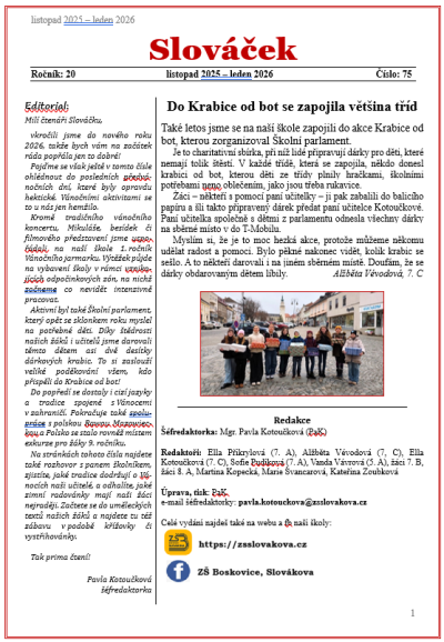 Slováček listopad 2025 – leden 2026