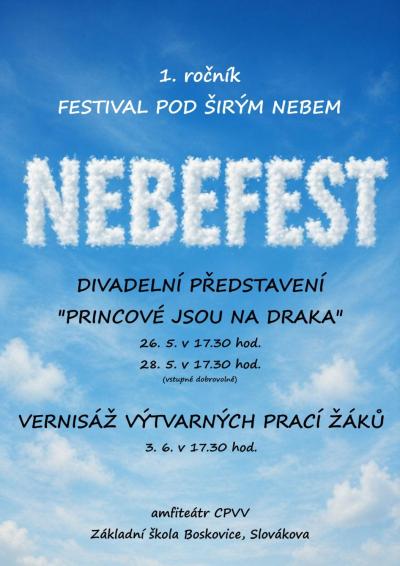 Nebefest - festival pod širým nebem, 25. 5. – 3. 6. 2026