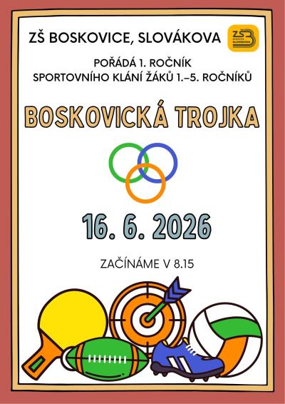 Nová sportovní tradice je na světě! Boskovická trojka spojila místní školy